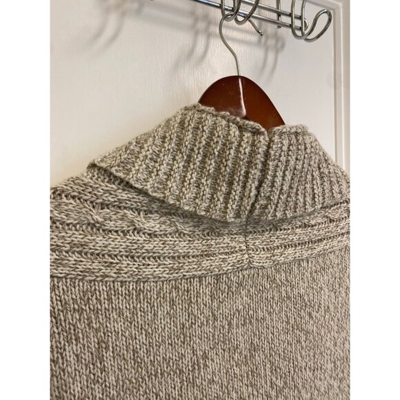 It’s Our Time Oatmeal Tan Cream Cardigan Long Sleeve Sweater Size Large - Picture 7 of 12